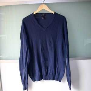 H&M Mens V-Neck Sweater L